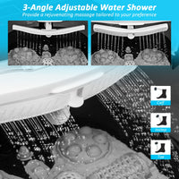 Costway electric foot spa bath with 3-angle adjustable water shower for calf, instep, and toe massage