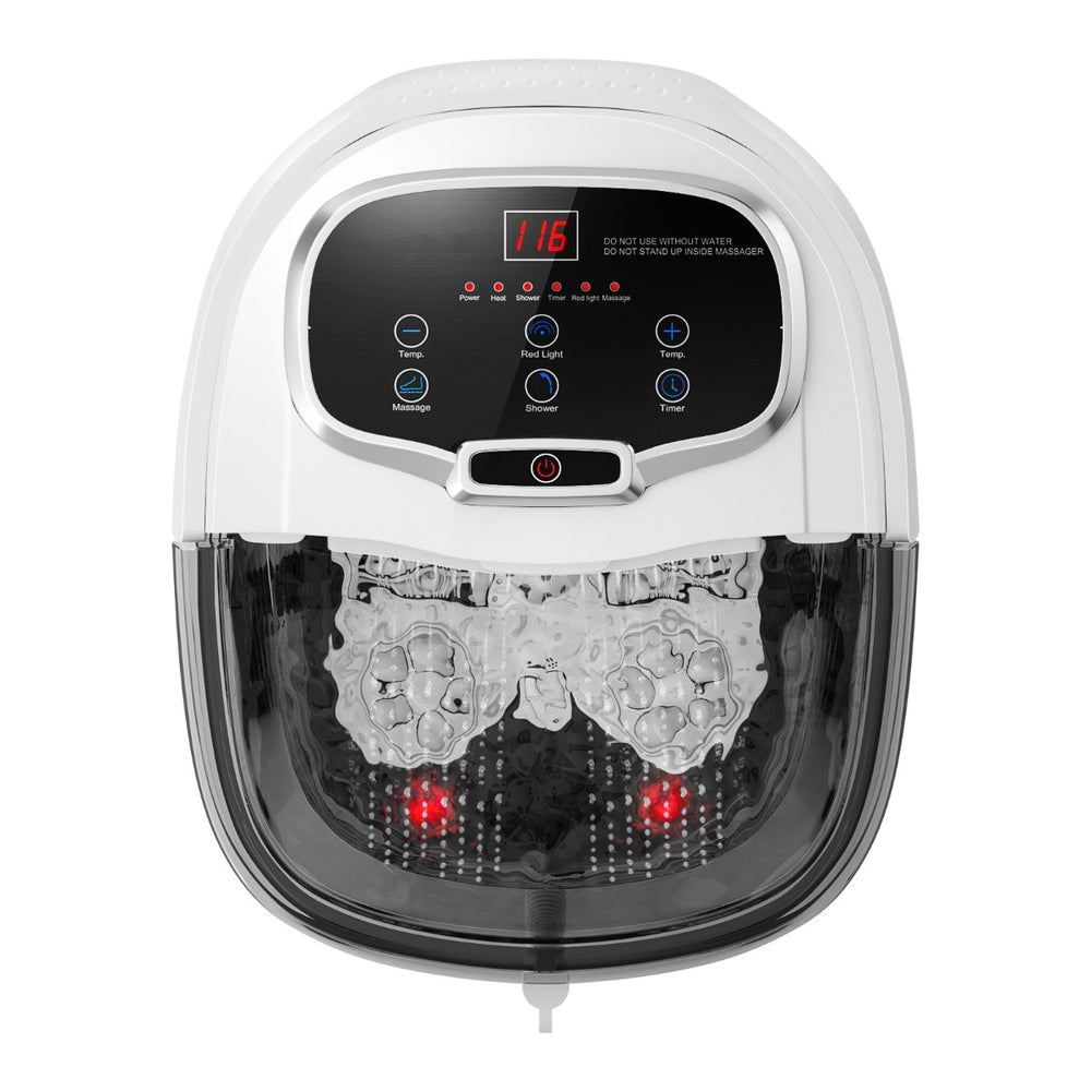Costway electric foot spa bath with motorised shiatsu rollers and red light massage