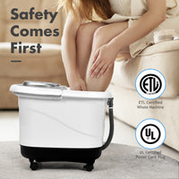 Multifunctional electric foot bath machine in grey with shiatsu massage balls, designed for pain relief and relaxation.