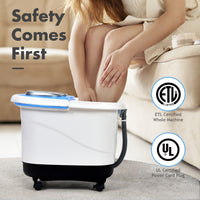 Costway electric foot spa bath with ETL and UL safety certifications for home use.