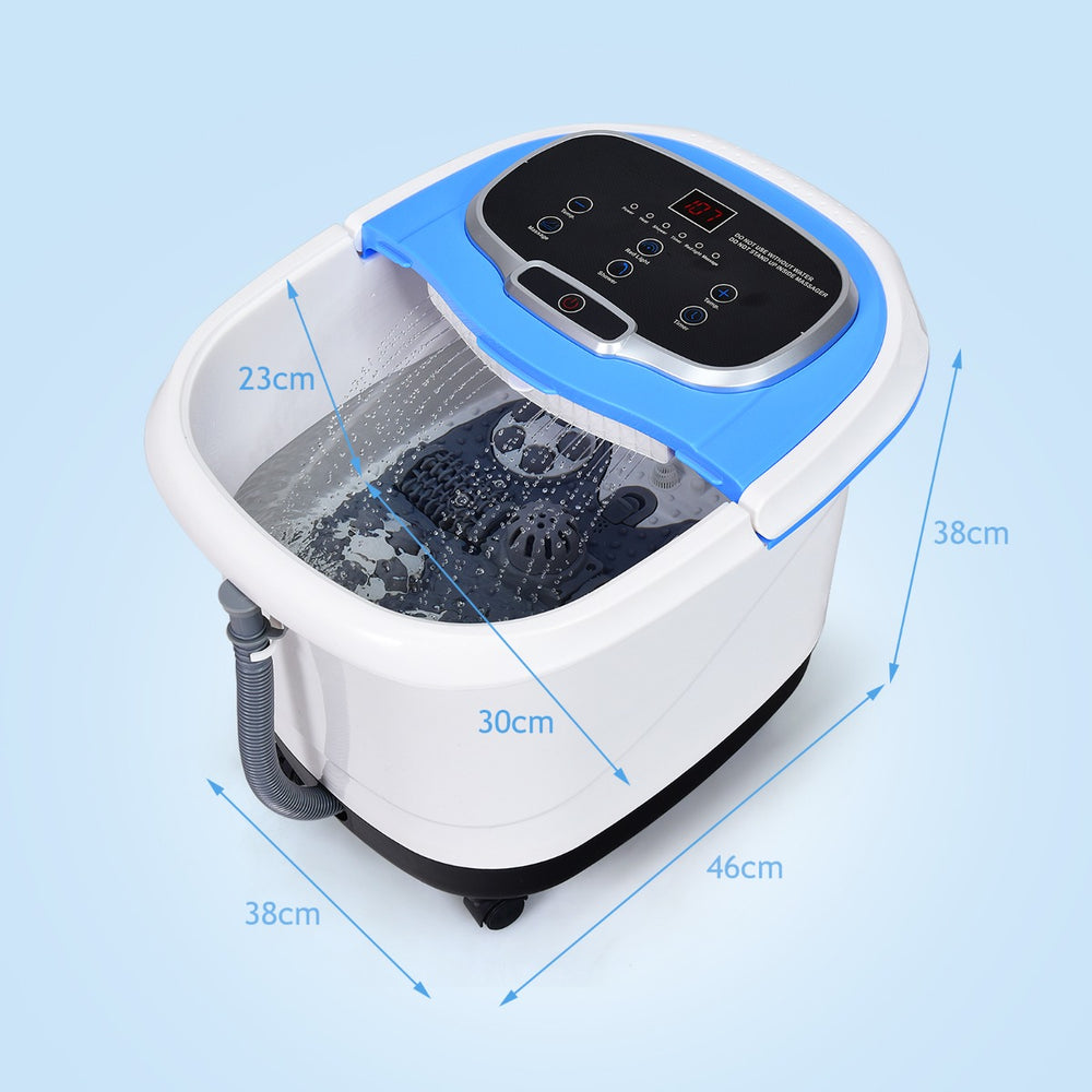 Costway electric foot spa bath with motorised shiatsu rollers and dimensions