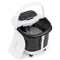Costway electric foot spa bath with motorised shiatsu rollers and digital control panel