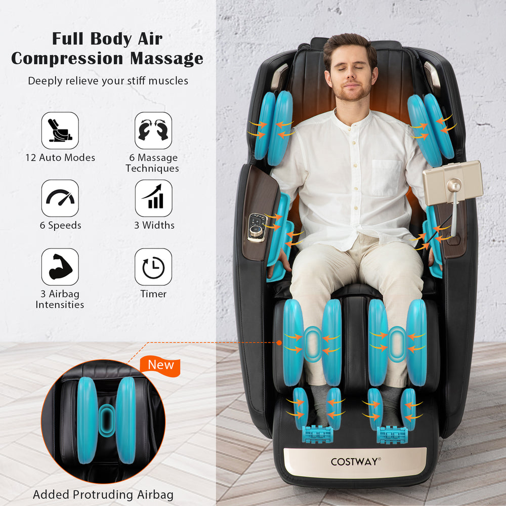 Costway Enjoyment 13 3D Full Body Massage Chair with air compression massage features.