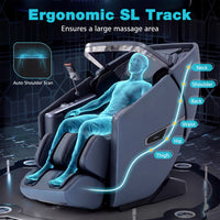 Costway 4D massage chair featuring an ergonomic SL track for neck, back, and thigh massage.