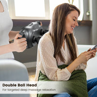 Costway deep tissue massage gun with double ball head for targeted muscle relaxation.