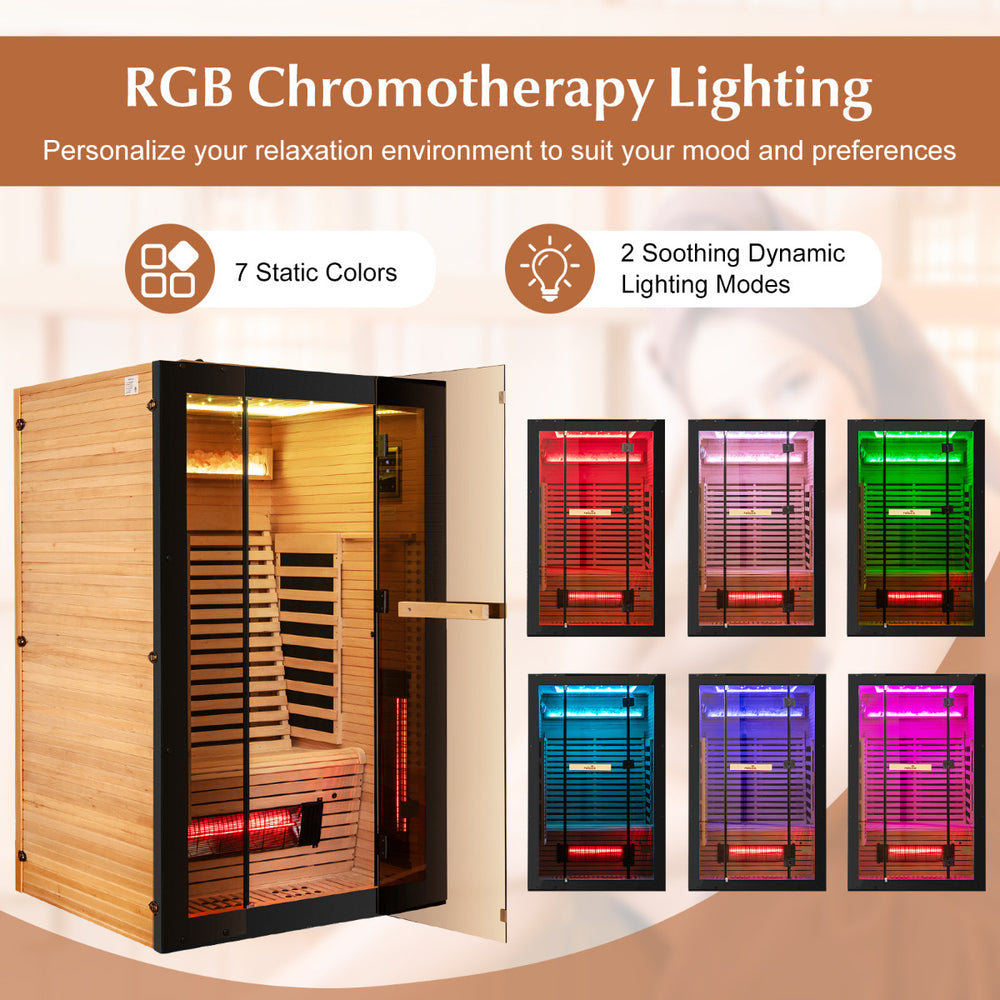 Sauna RGB lighting options