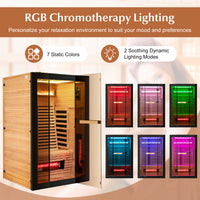 Sauna RGB lighting options