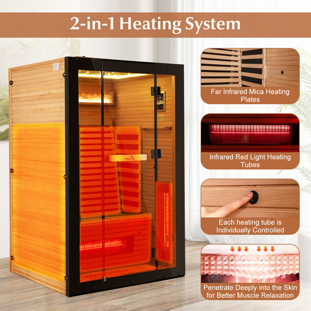 Mica heating panels and red light heating tubes
