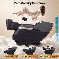 Costway Soothe 57 — Black / Grey — Zero gravity massage chair in black showcasing the one-touch function and child lock design for enhanced safety and.